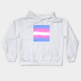 Painted Transgender Pride Flag Kids Hoodie